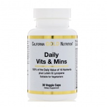  Daily Vits + Mins California Gold Nutrition 30 