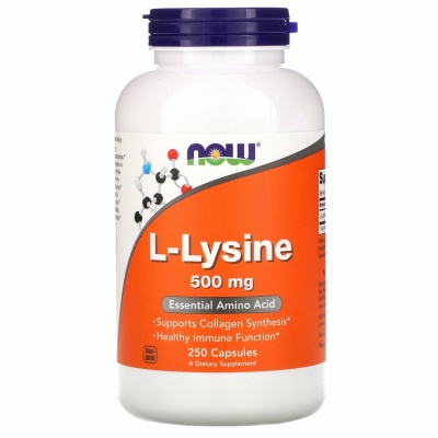 Аминокислота NOW L-lysine 250 капсул