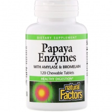 Антиоксидант Natural Factors Papaya Enzymes 120 таблеток