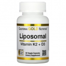 Витамины California Gold Nutrition Liposomal Vitamin K2+D3 60 капс
