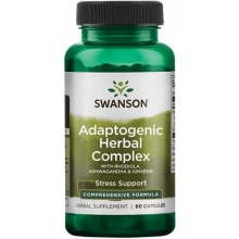   Swanson Adaptogenic Herbal Complex with Rhodiola, Ashwagandha + Ginseng  60 