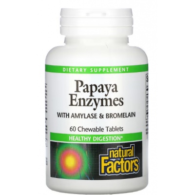  Natural Factors Papaya Enzymes 60 